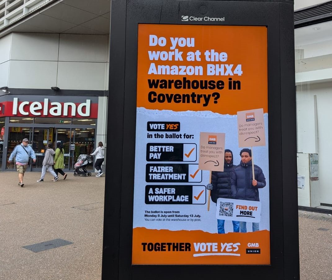 crowdfunded advert outside iceland in Coventry